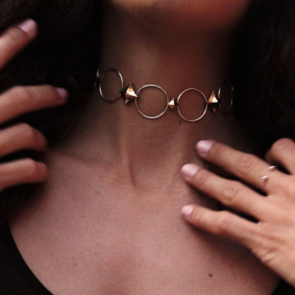 Paola Grande Gioielli SOLIS Choker 'Solis' Cerchi E Rombi