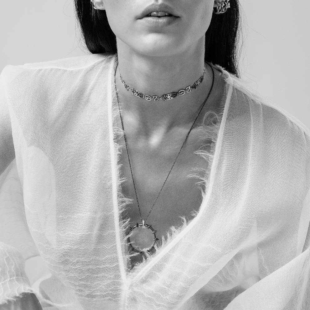 Paola Grande Gioielli SOLIS Ciondolo 'Solis' Nero Grande