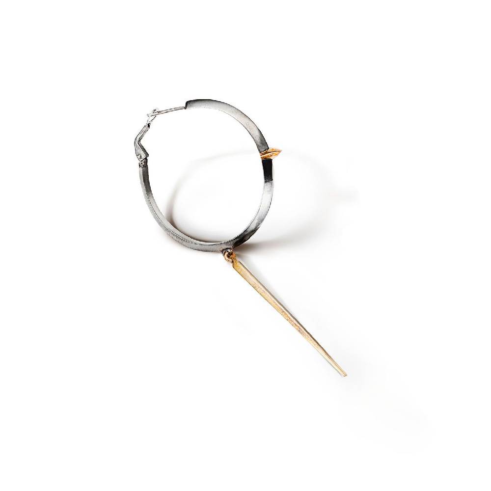 Paola Grande Gioielli SOLIS Mono orecchino 'Solis' con cerchio grande e pendente