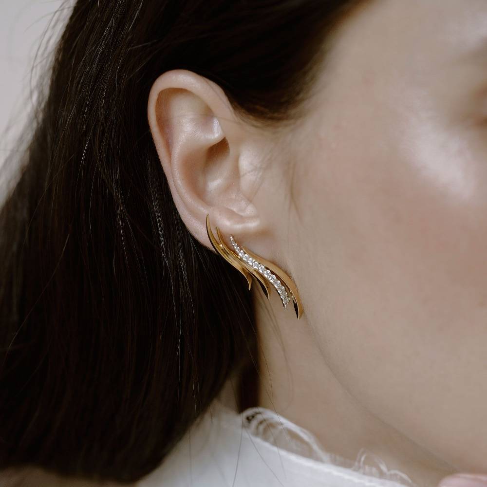 Paola Grande Gioielli SOLIS Orecchini 'Fiamma' Oro Giallo