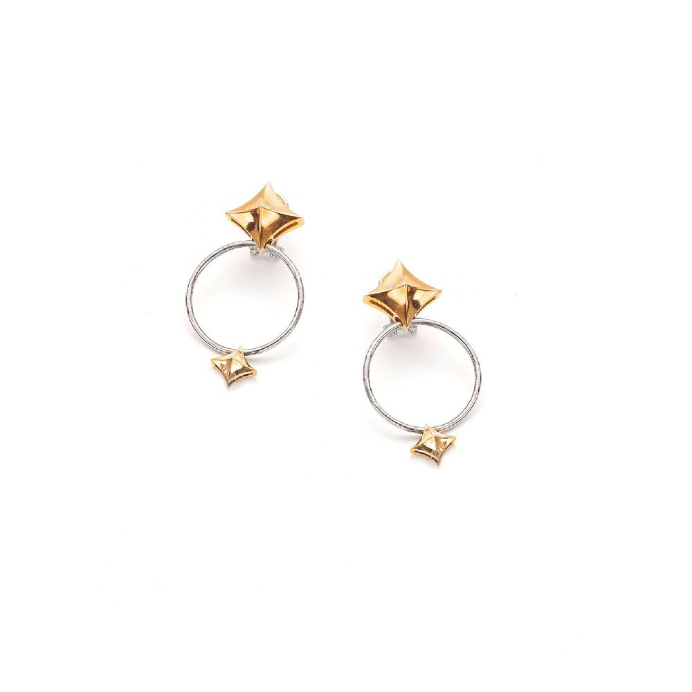 Paola Grande Gioielli SOLIS Orecchini 'Solis' Con Cerchi E Rombi Piccoli