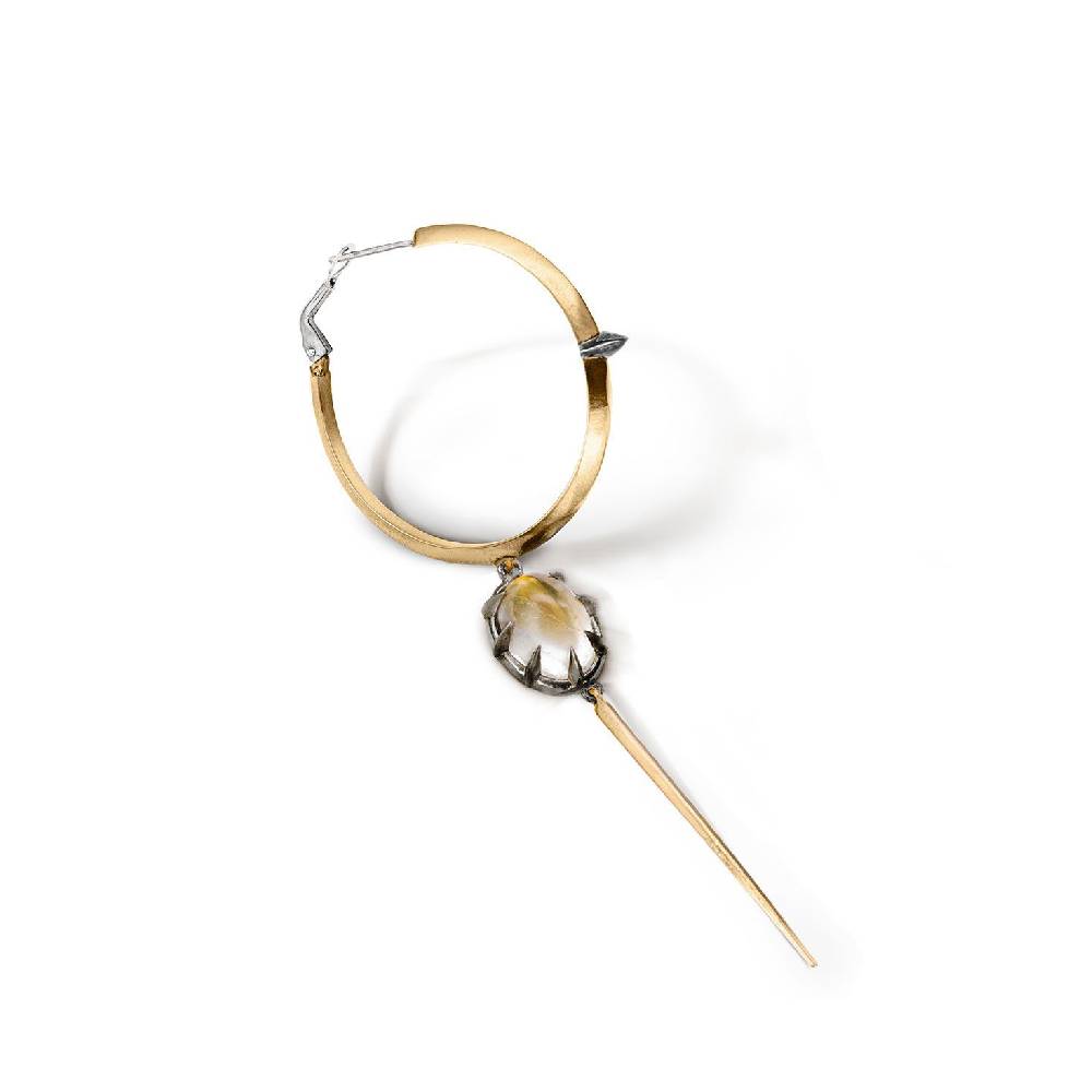 Paola Grande Gioielli SOLIS Orecchino cerchio 'Solis' grande in bronzo e pendenti