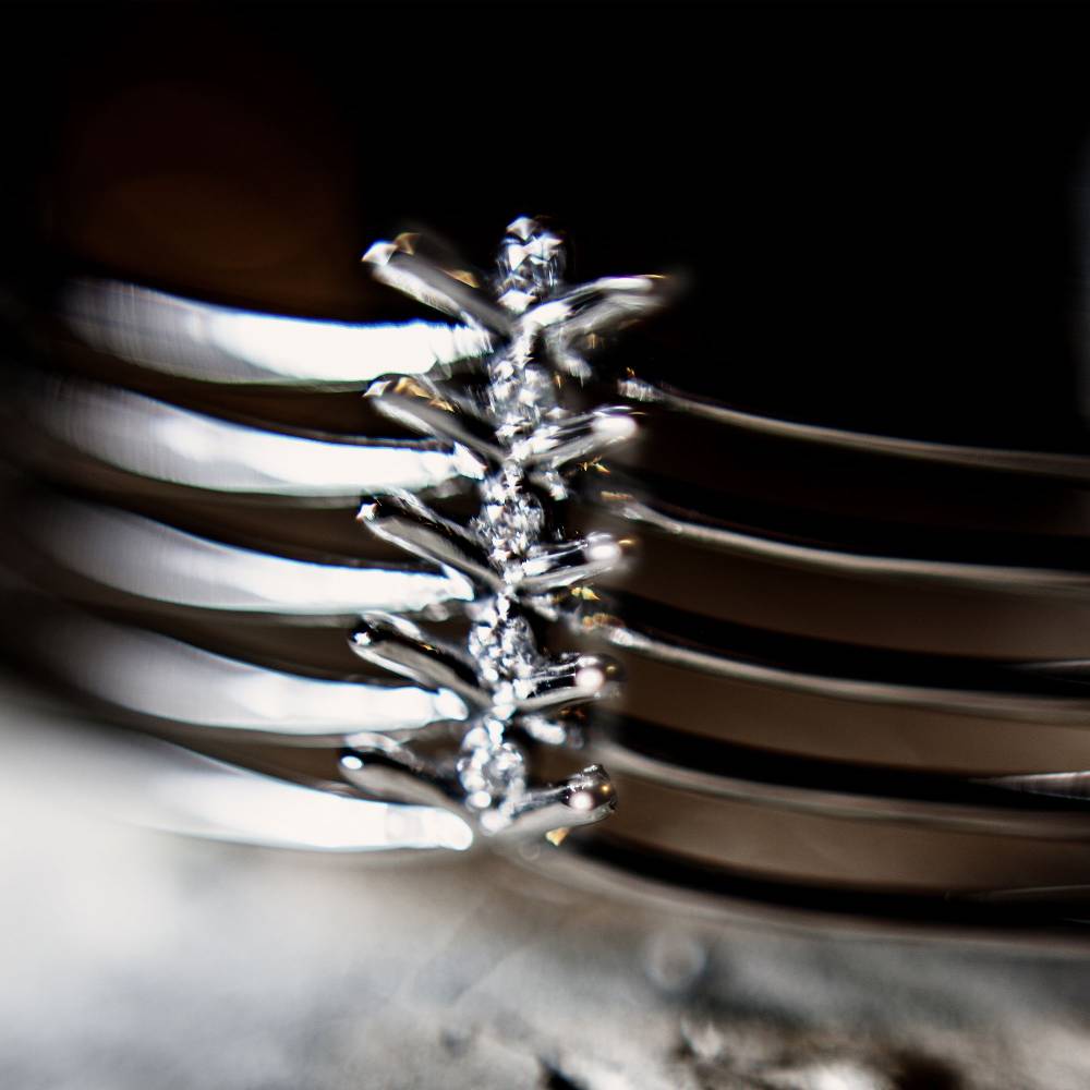 Paola Grande Gioielli SPINAE Anello 'Spinae' 6 Elementi Oro Bianco