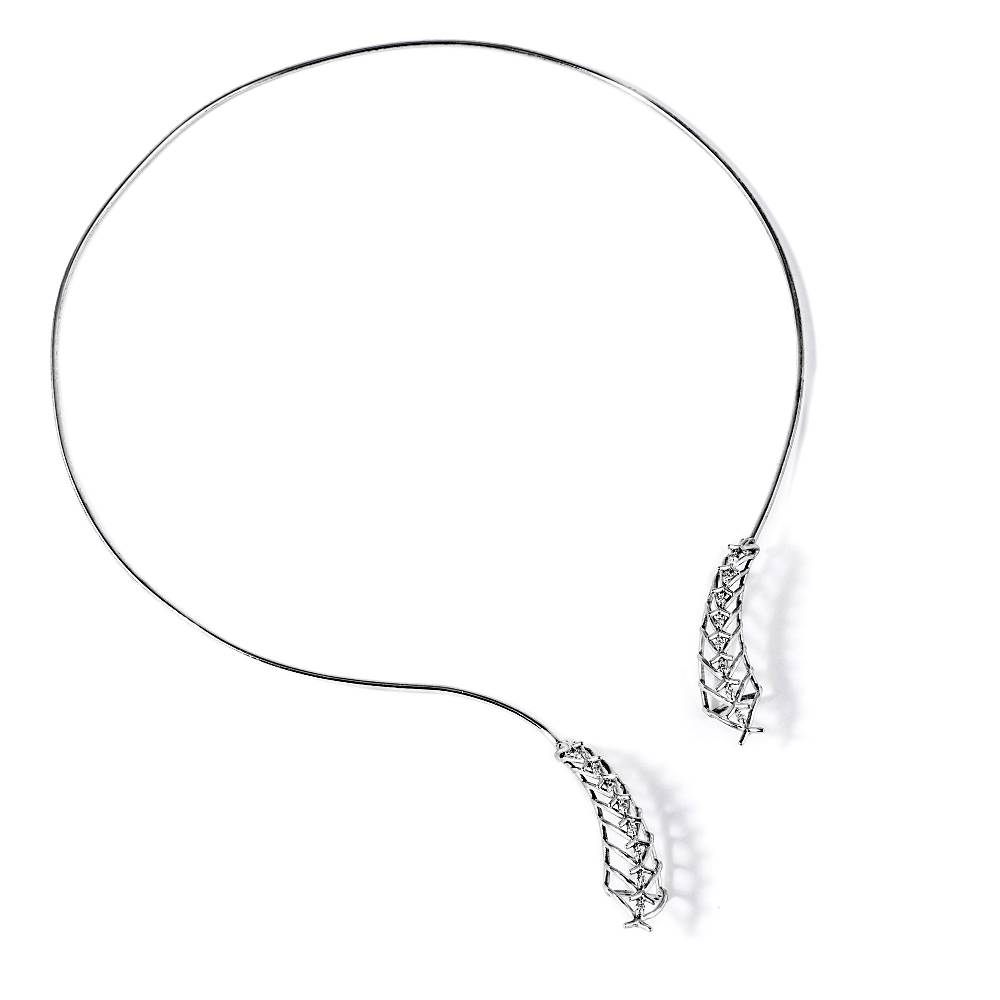 Paola Grande Gioielli SPINAE Girocollo 'Cornucopia' oro bianco