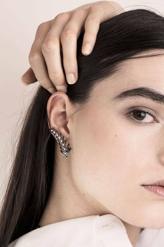 Paola Grande Gioielli SPINAE Orecchini 'Cornucopia' Neri