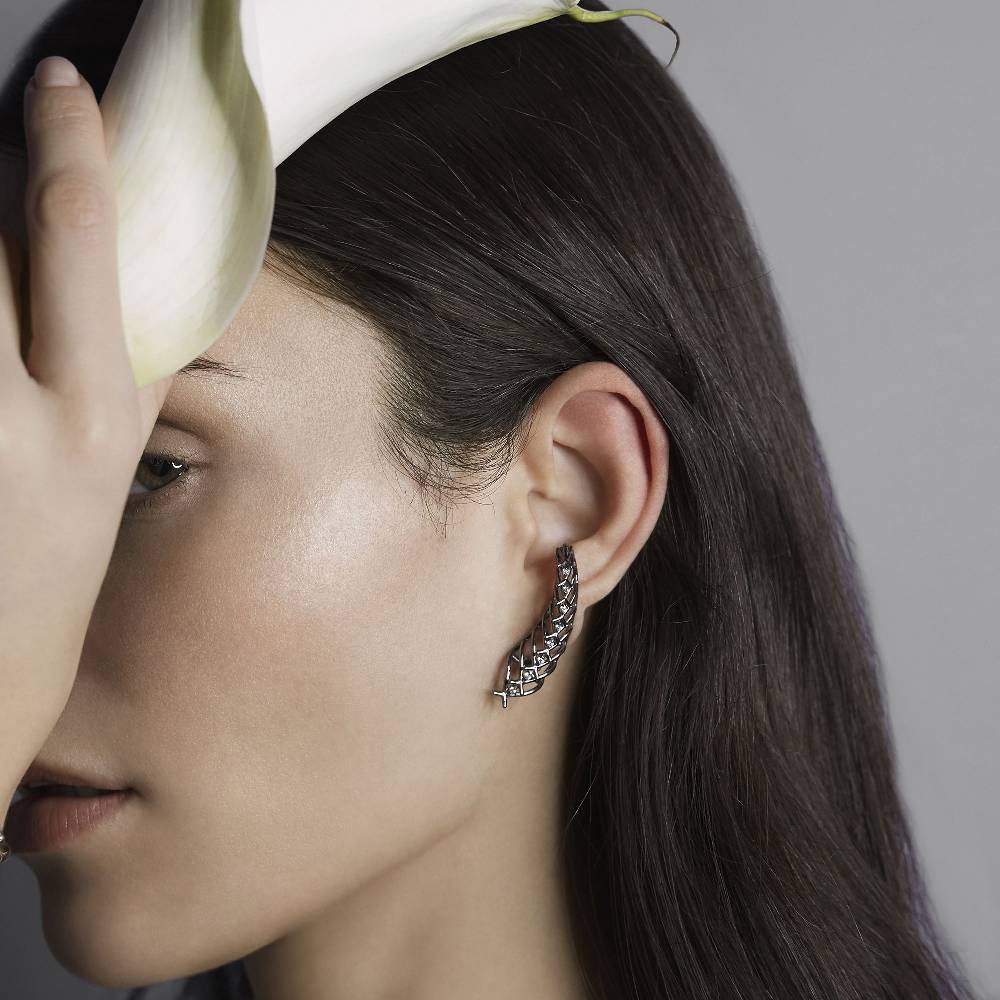 Paola Grande Gioielli SPINAE Orecchini 'Cornucopia' Neri