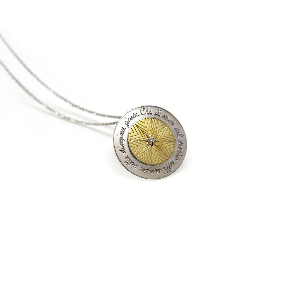Paola Grande Gioielli STELLA DEI VENTI Medaglia 'Stella dei venti' argento e oro