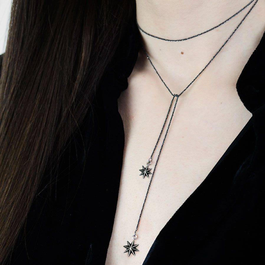 Paola Grande Gioielli STELLA DEI VENTI Sciarpetta 'Stella Dei Venti' In Argento Rodiato