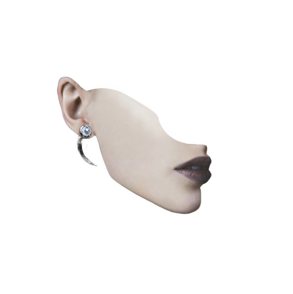 Paola Grande Gioielli UNCINI Uncini Con Cristallo Azzurro