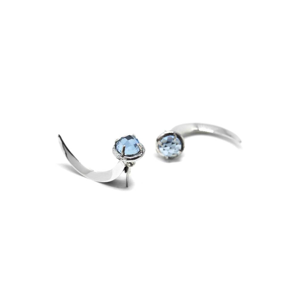 Paola Grande Gioielli UNCINI Uncini con cristallo azzurro