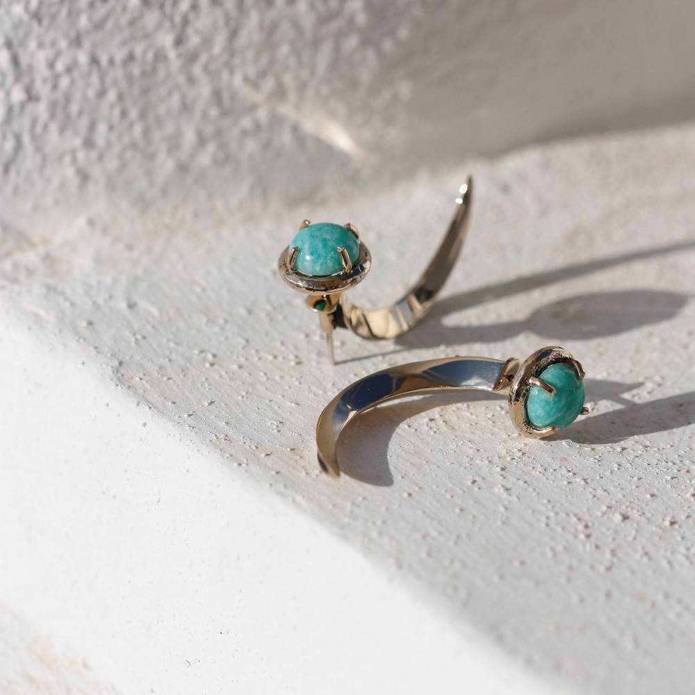 Paola Grande Gioielli UNCINI Uncini In Argento E Amazzonite