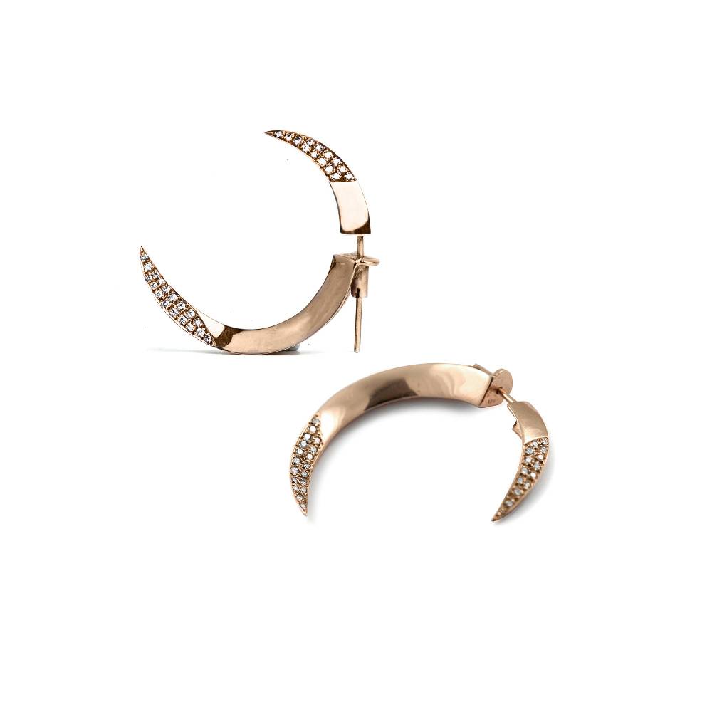 Paola Grande Gioielli UNCINI Uncini oro rosa con diamanti