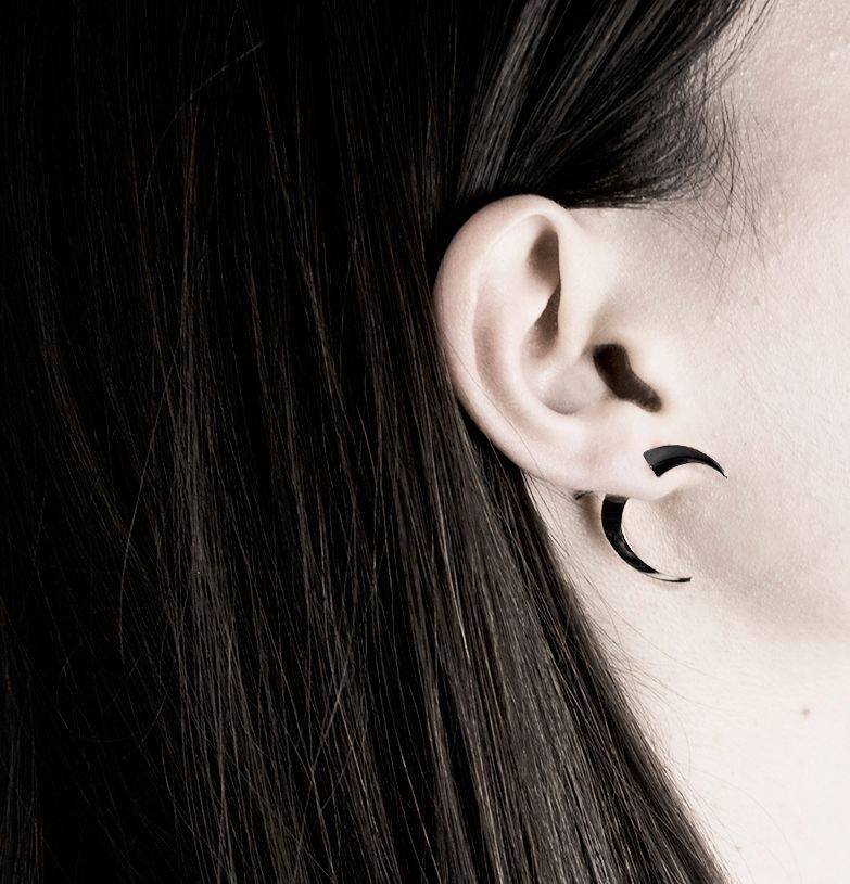 Paola Grande Gioielli UNCINI Uncini Xs Fronte|retro Argento Nero