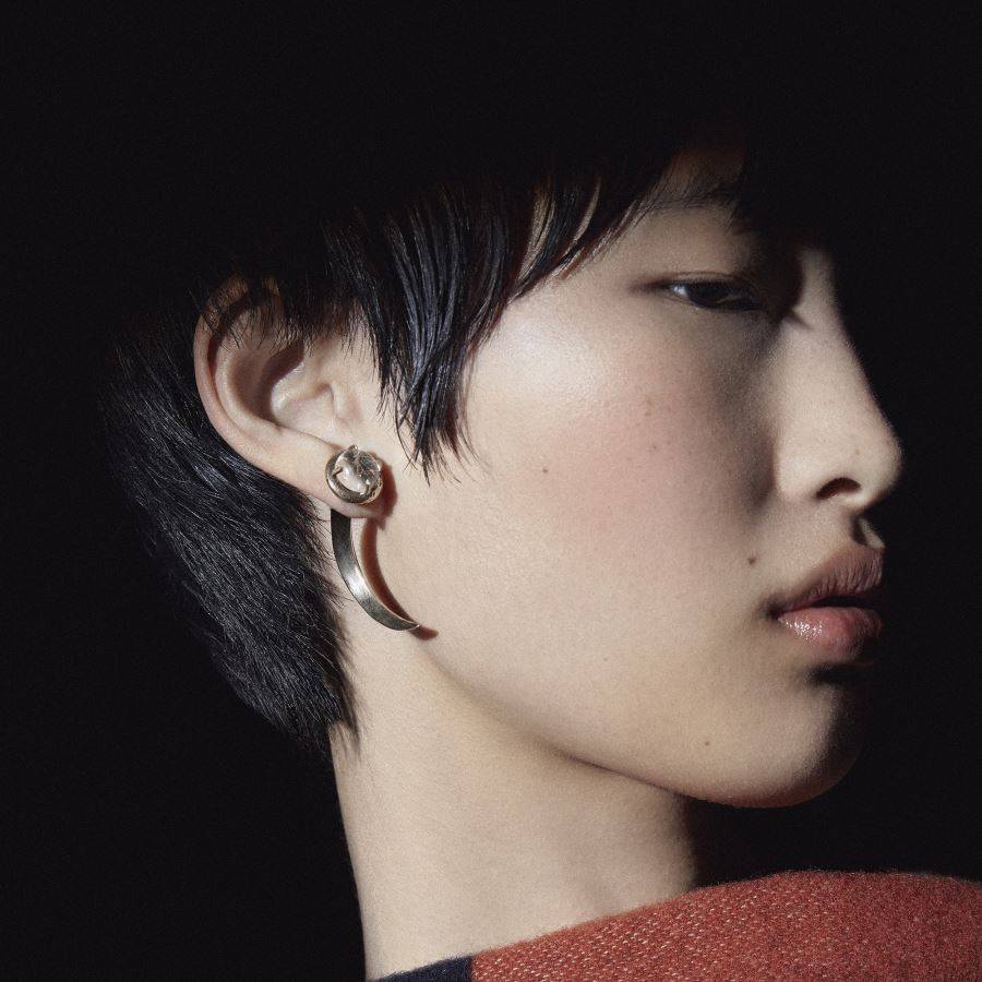 Paola Grande Gioielli UNCINI Uncino Con Cristallo Di Rocca