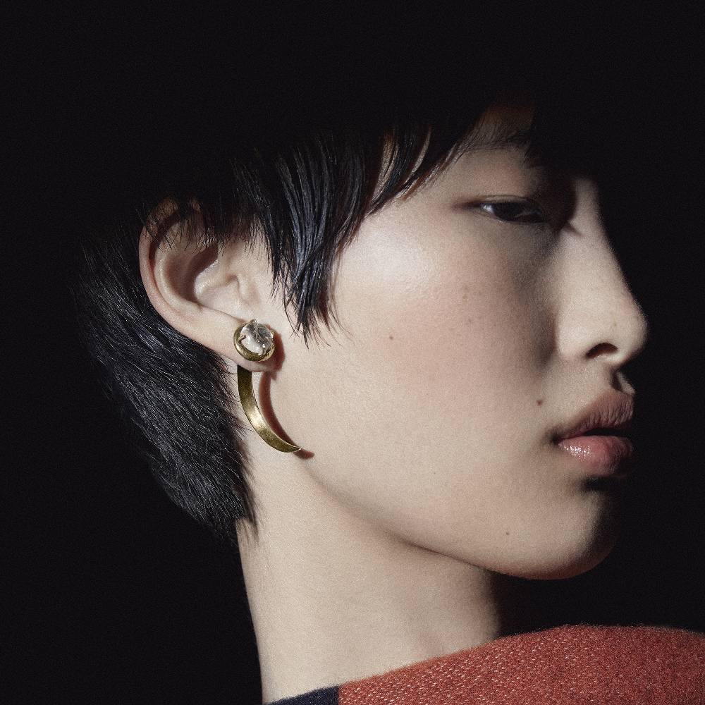 Paola Grande Gioielli UNCINI Uncino Con Quarzo Rutilato