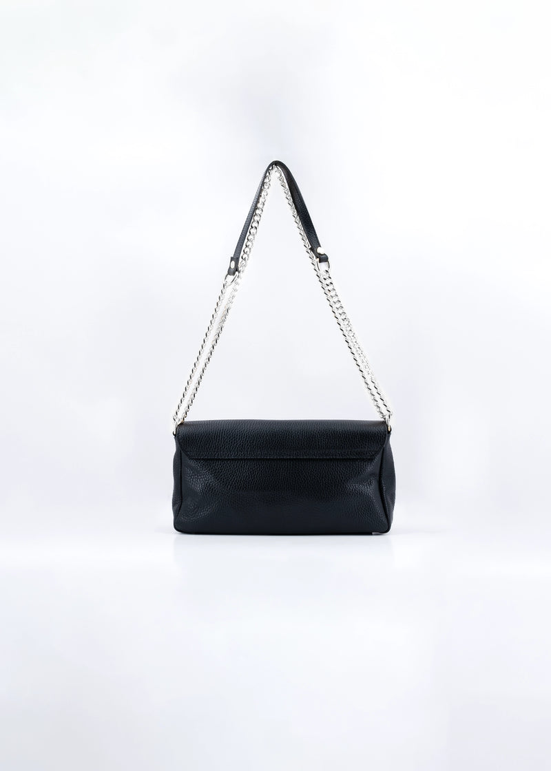 Paola T. Baguette Medium In Pelle Morbida Con Dettagli Argento