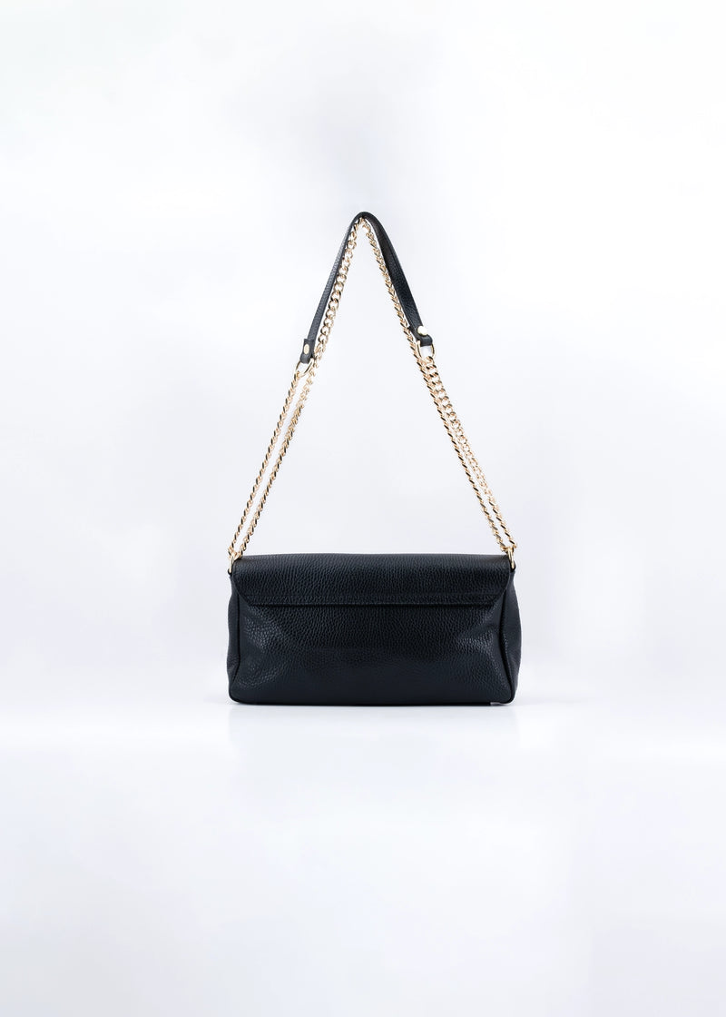 Paola T. Baguette Medium In Pelle Morbida Con Dettagli Oro