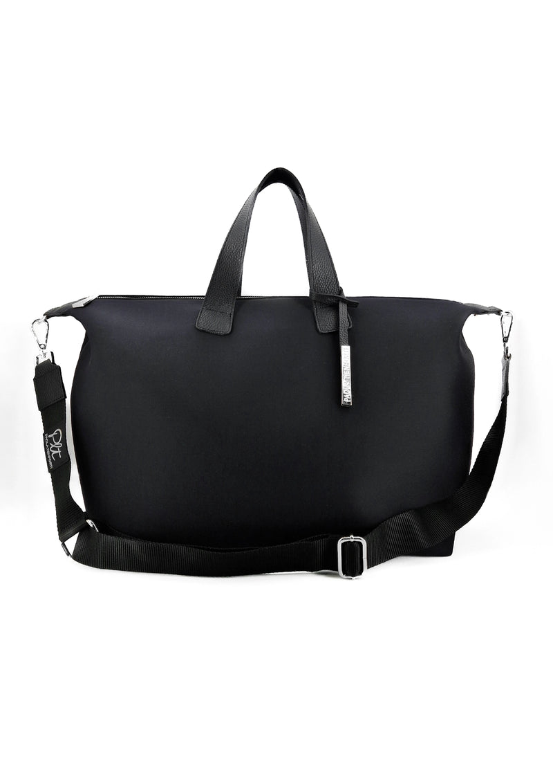 Paola T. Bauletto Large In Neoprene Con Dettagli Argento