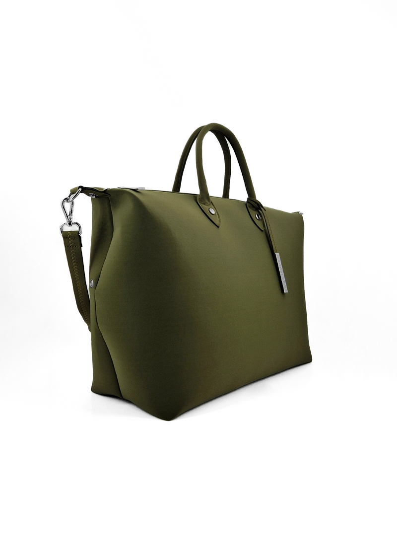 Paola T. Bauletto Large In Neoprene Con Dettagli Argento