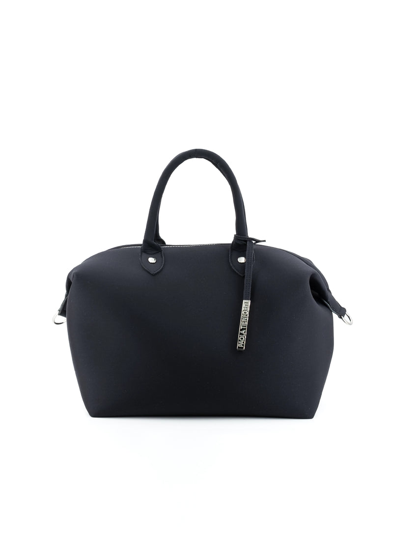 Paola T. Bauletto Medium In Neoprene Con Dettagli Argento