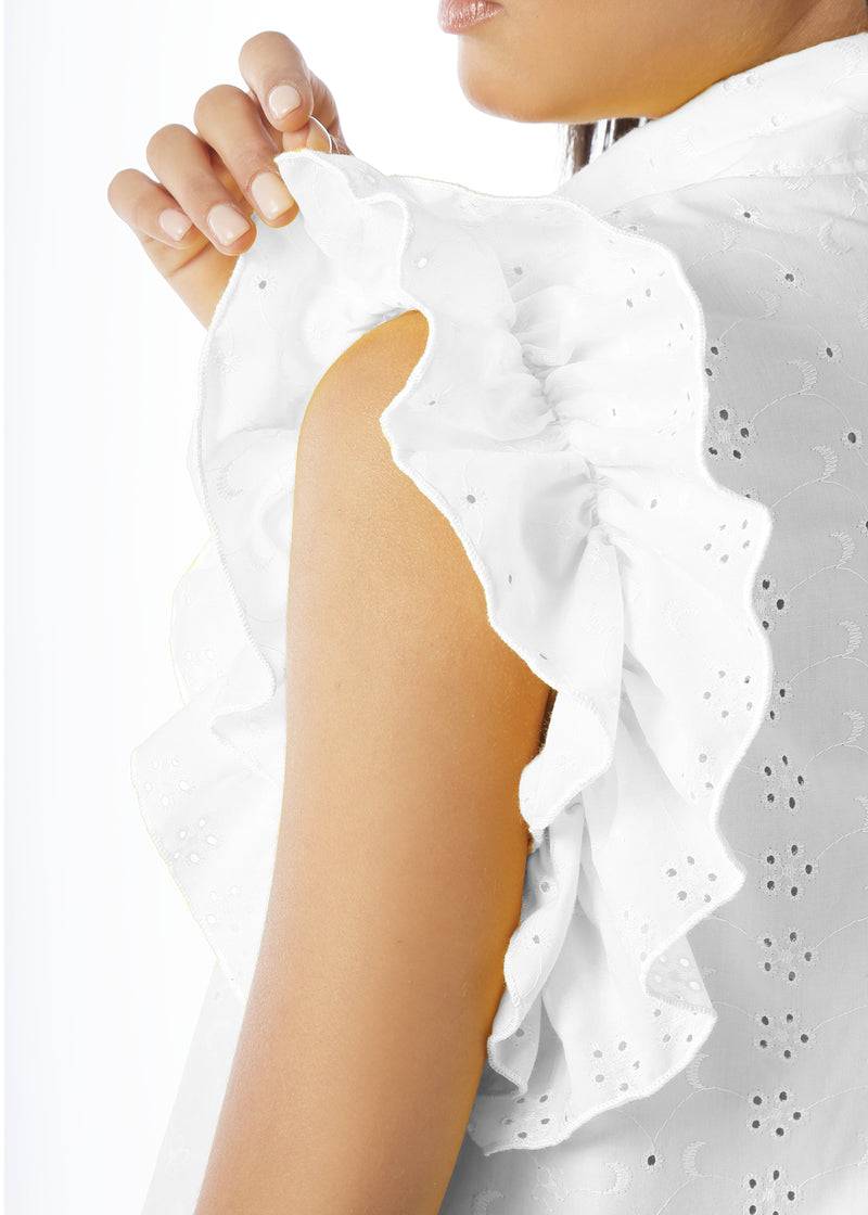 Paola T. Abito Camicia In Pizzo Sangallo