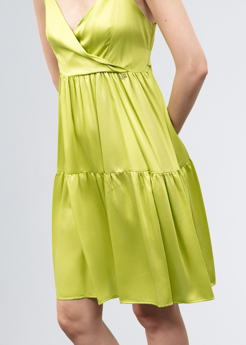 Paola T. Abito Corto Con Scollo Incrociato