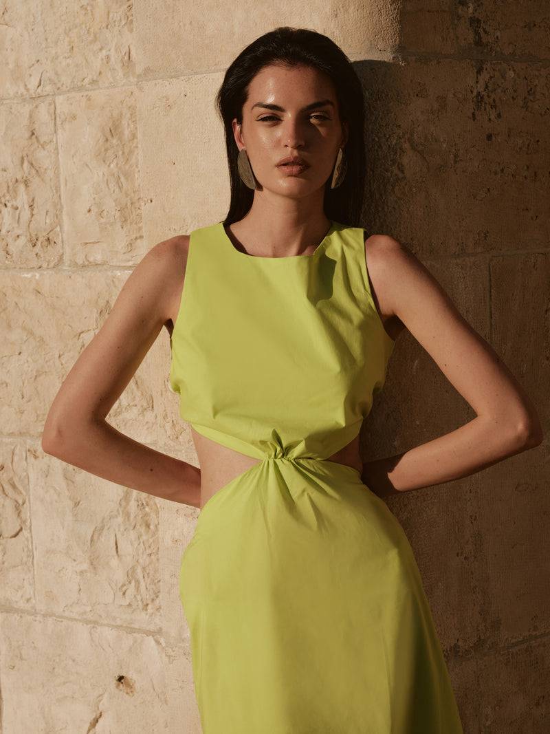 Paola T. Abito CUT-OUT In Cotone Stretch