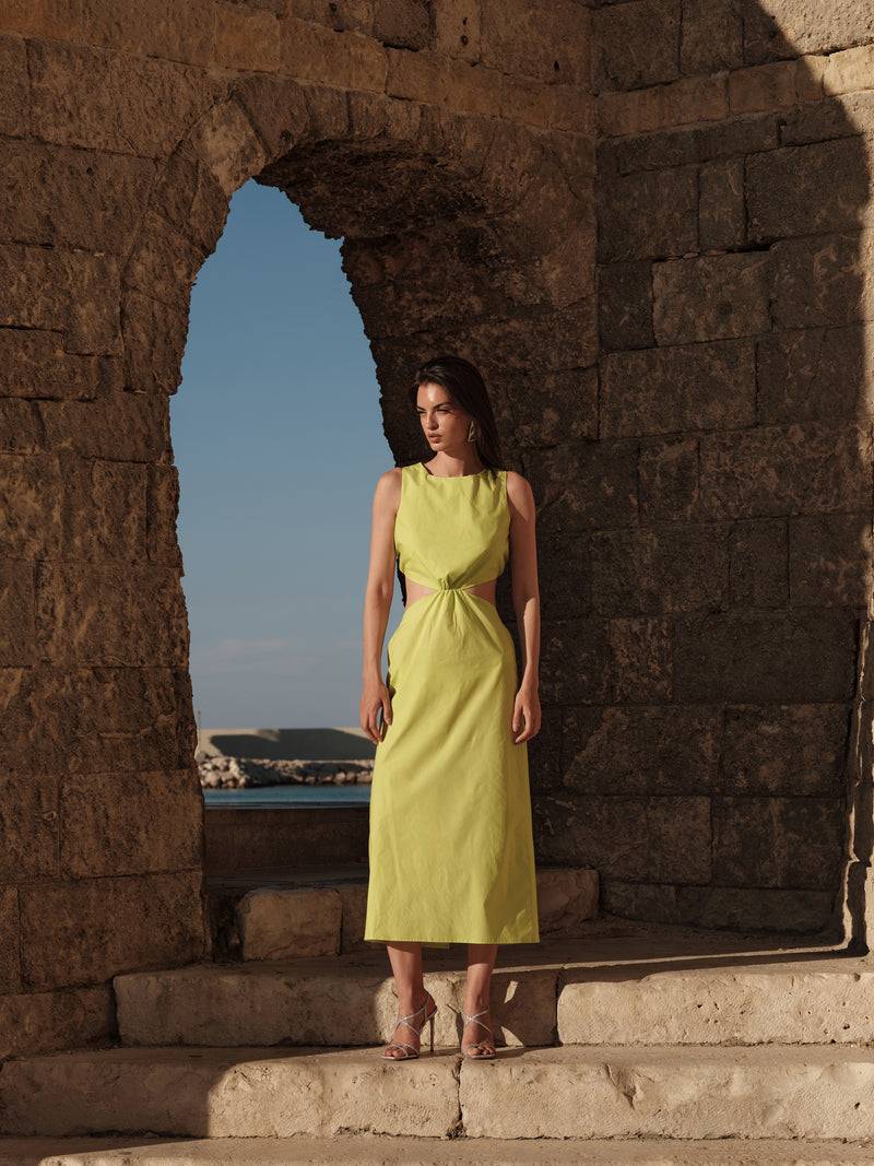 Paola T. Abito CUT-OUT In Cotone Stretch