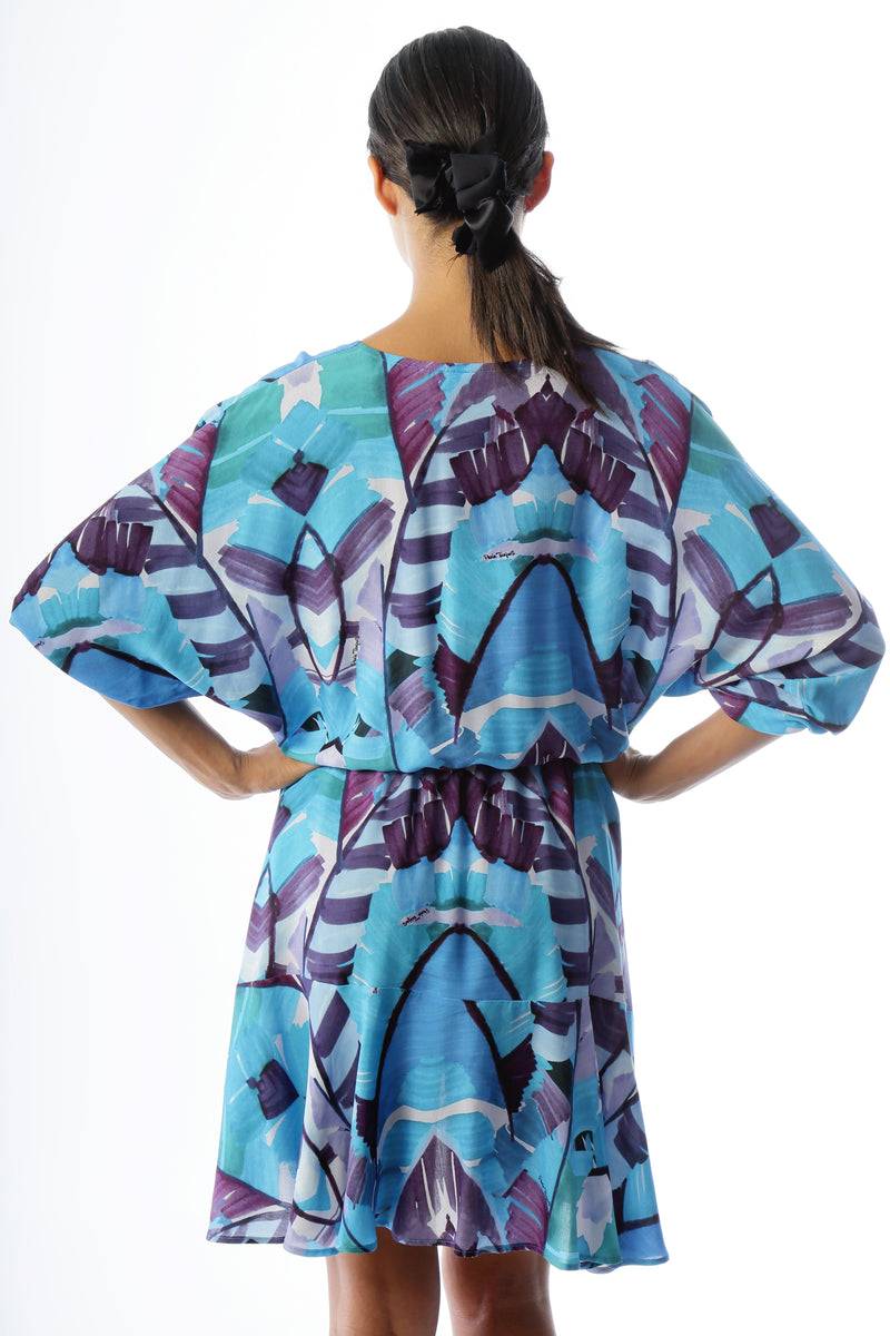 Paola T. Abito In Viscosa Palm Blue