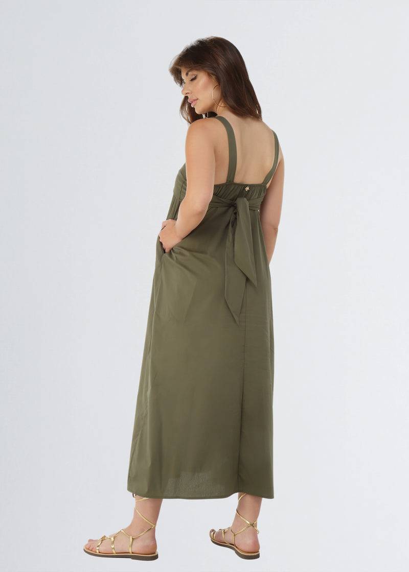 Paola T. Abito Lungo In Cotone Popelin