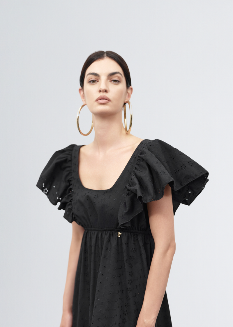 Paola T. Abito Lungo In Cotone Sangallo