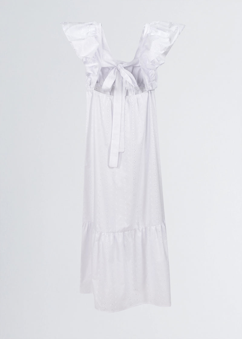 Paola T. Abito Lungo In Cotone Sangallo