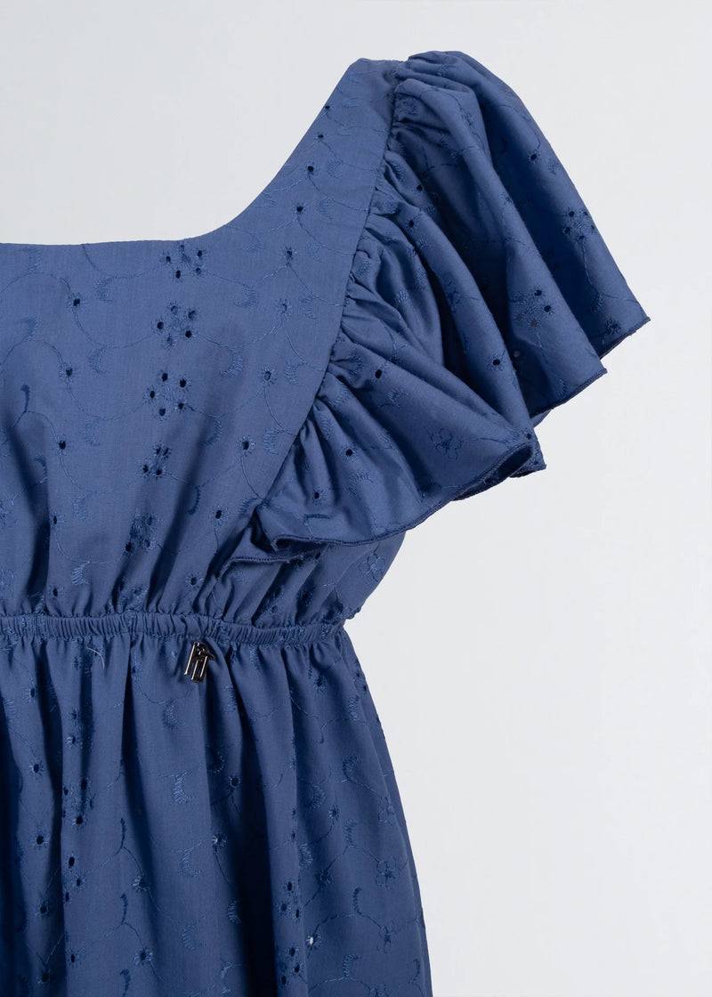 Paola T. Abito Lungo In Cotone Sangallo