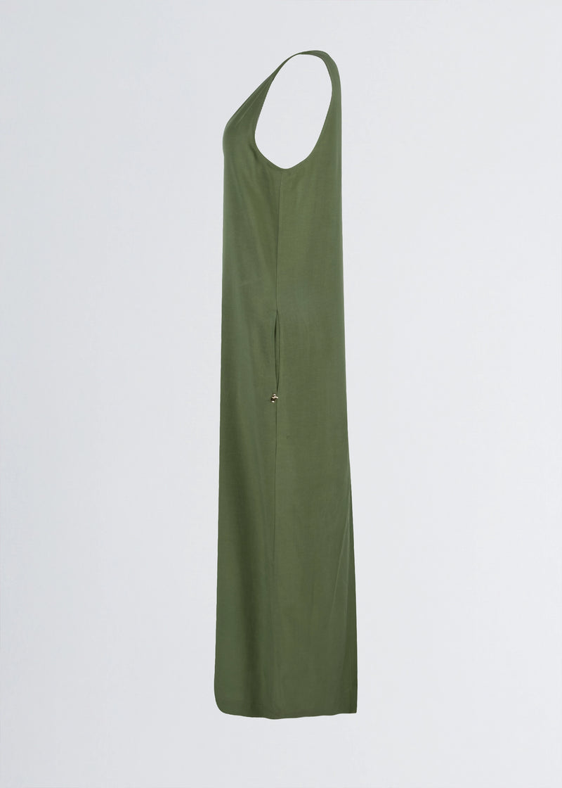 Paola T. Abito Lungo In Lino E Viscosa