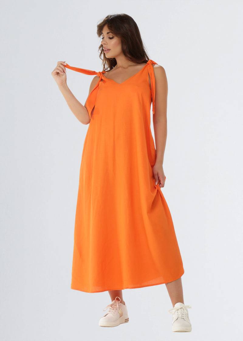 Paola T. Abito Lungo In Lino E Viscosa