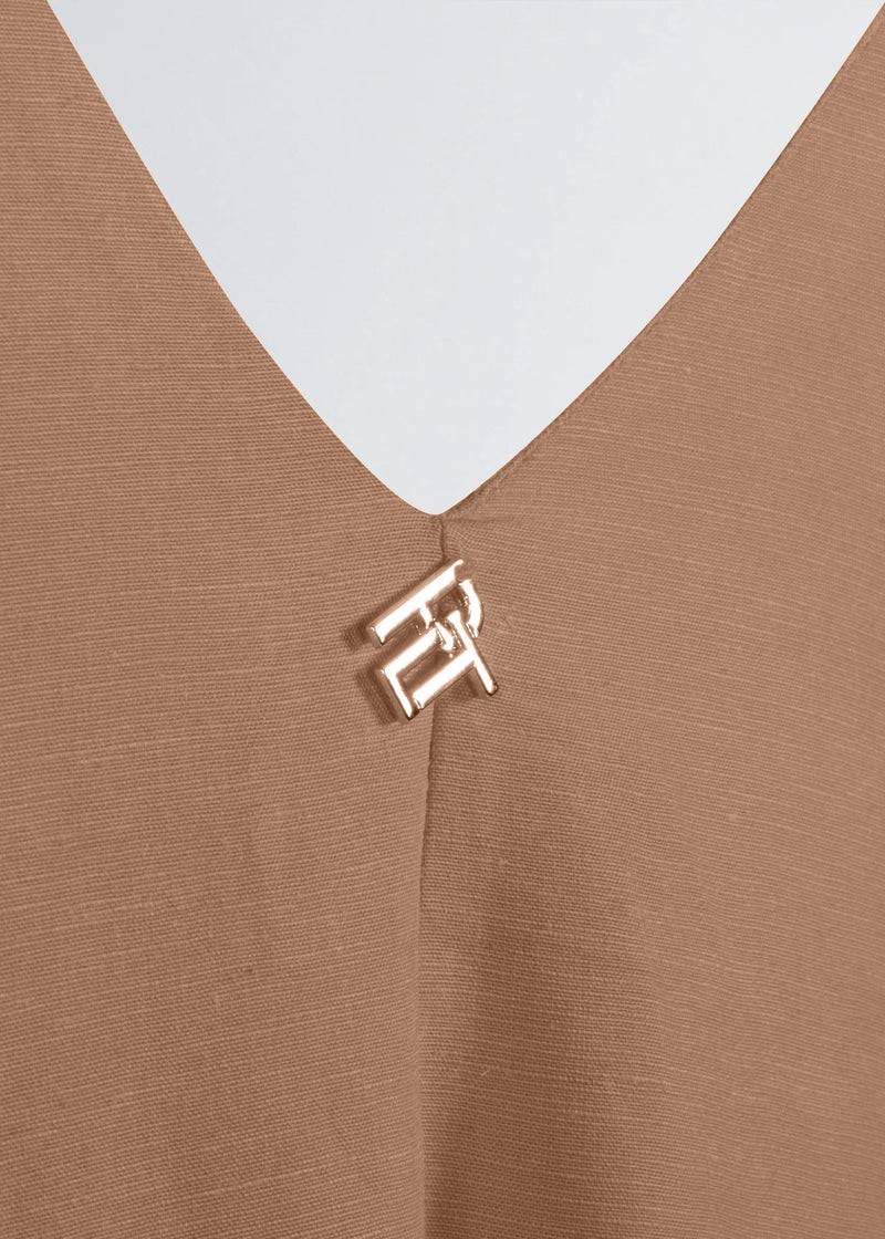 Paola T. Abito Lungo In Lino E Viscosa