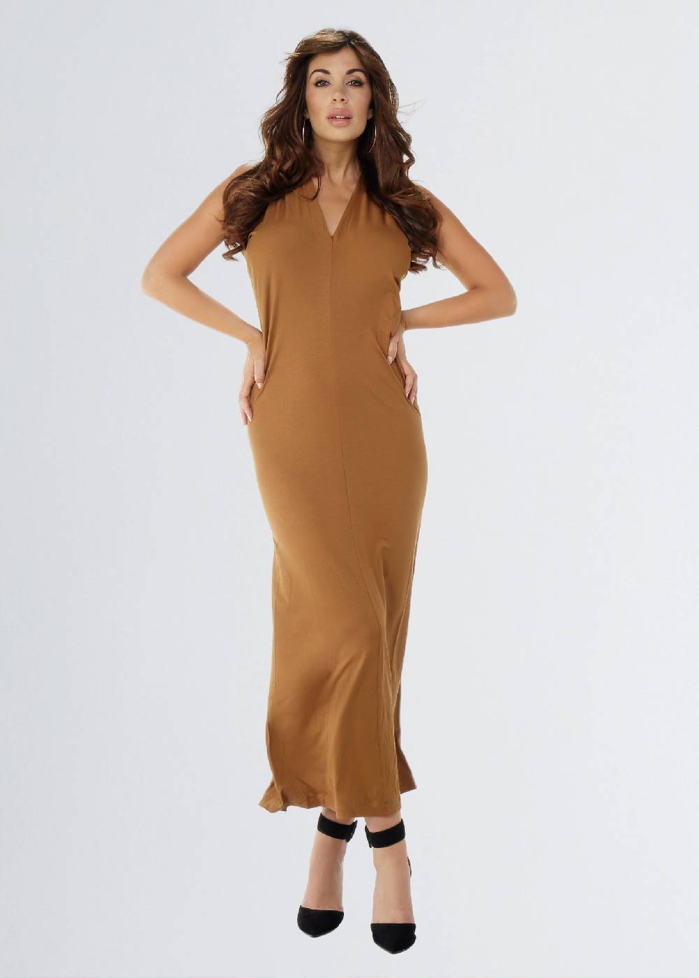 Paola T. Abito lungo jersey di viscosa