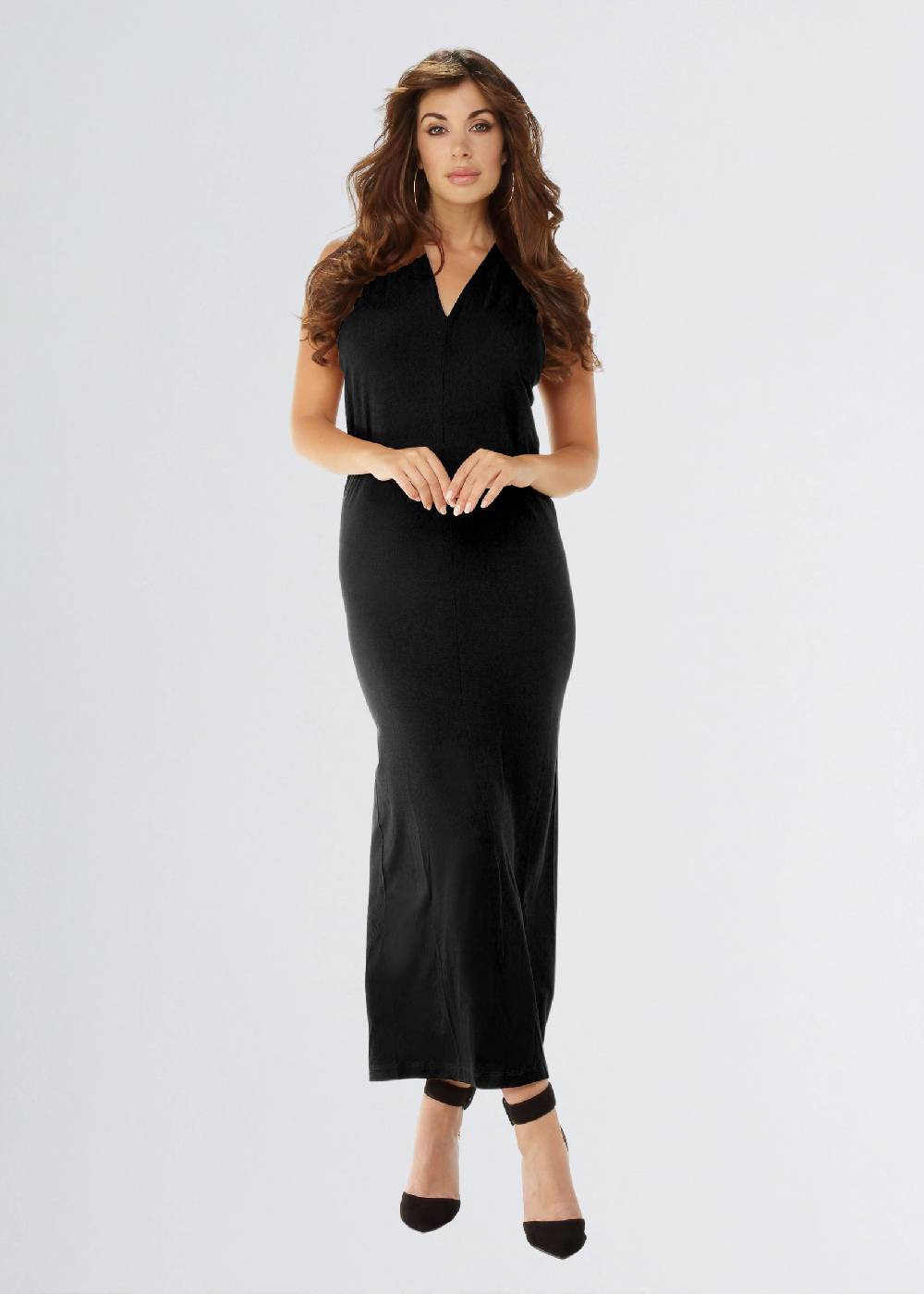 Paola T. Abito lungo jersey di viscosa