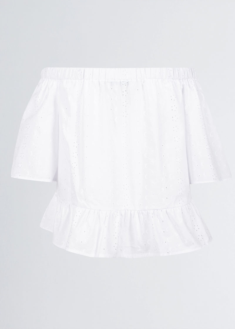 Paola T. Blusa In Cotone Sangallo