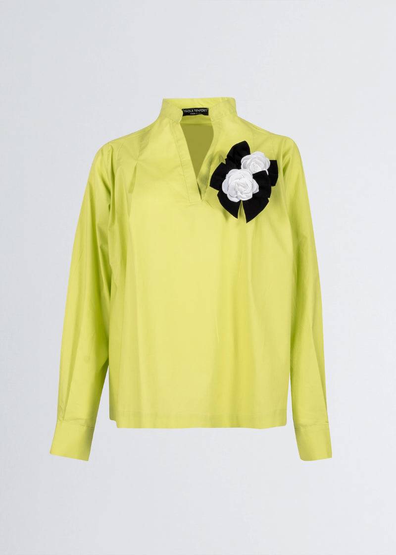 Paola T. Blusa In Cotone Stretch