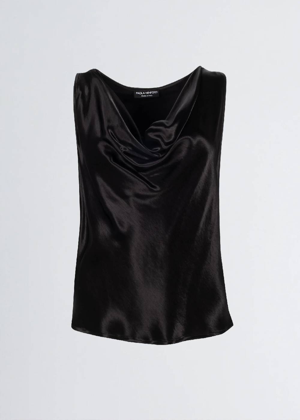 Paola T. Blusa scollatura morbida in raso