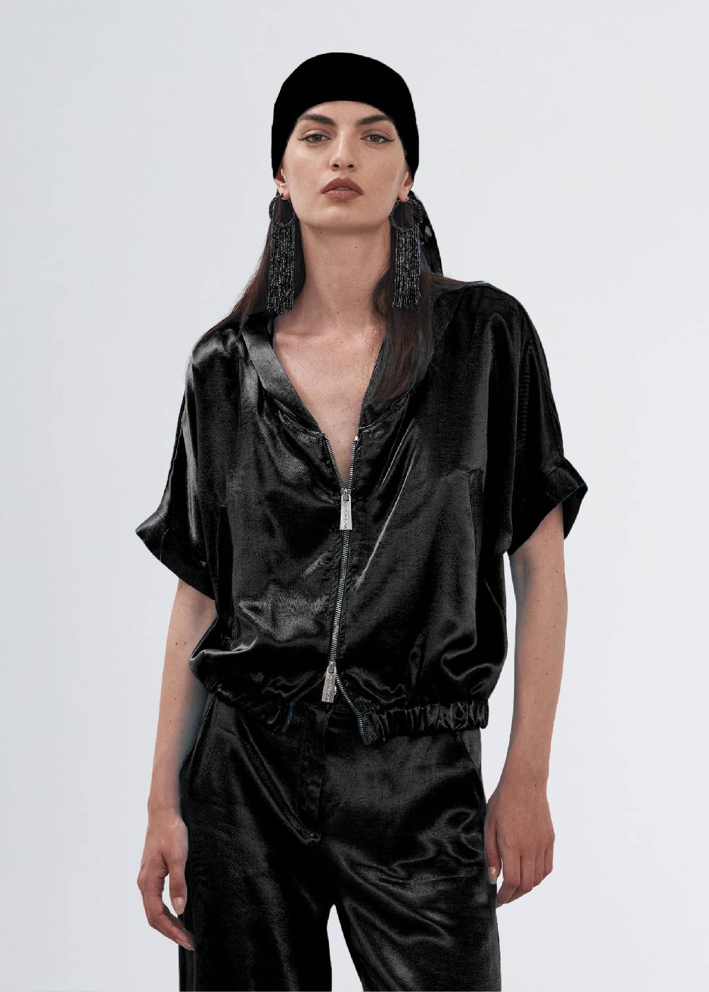 Paola T. Bomber in raso di viscosa