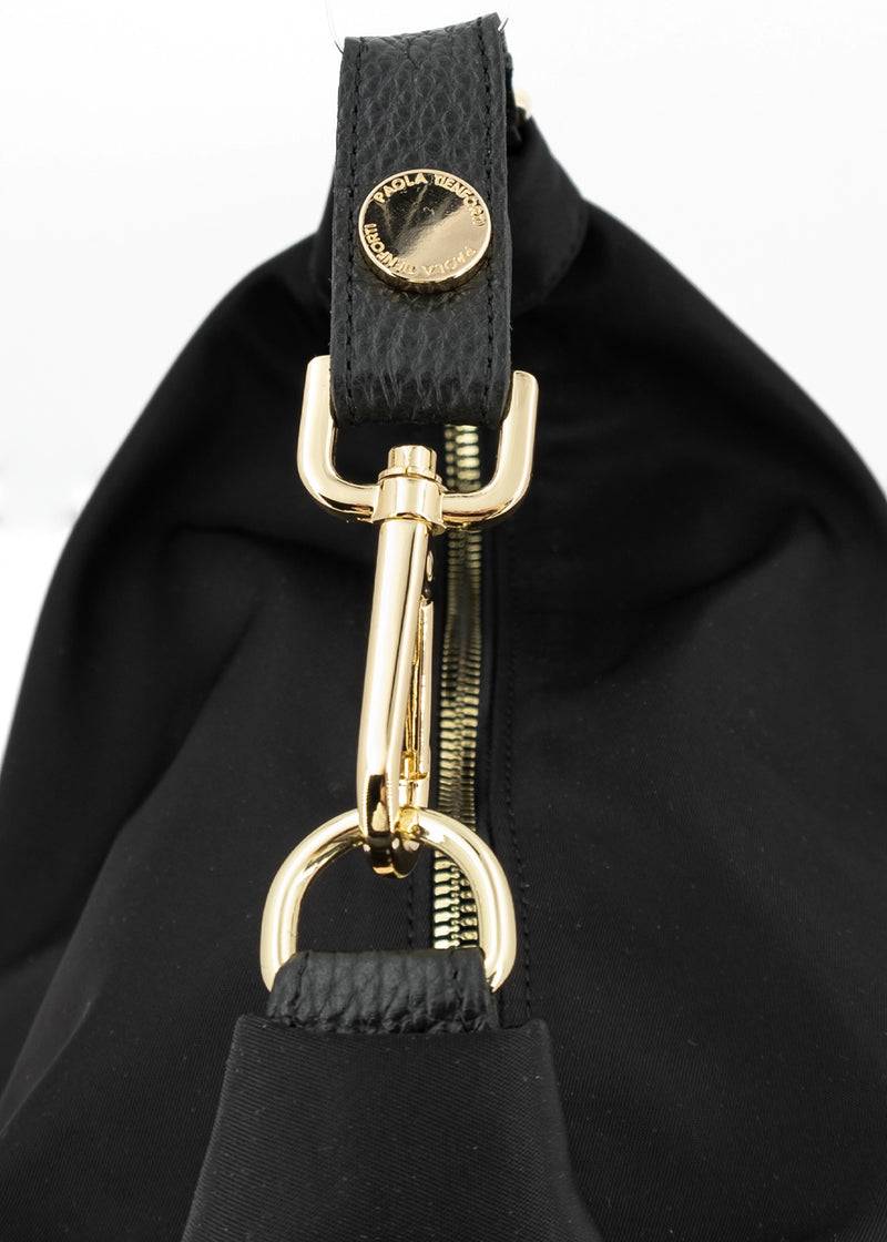 Paola T. Borsa A Sacca In Nylon Con Dettagli Oro