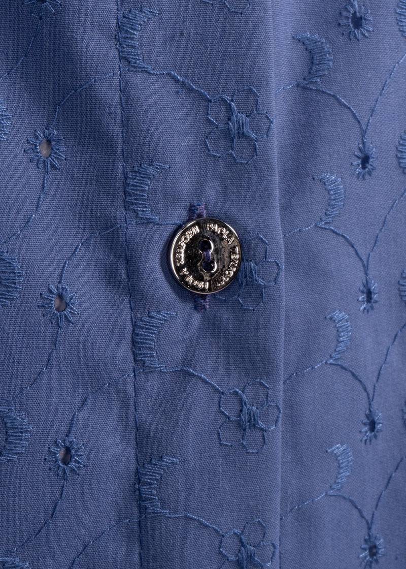 Paola T. Camicia In Cotone Sangallo