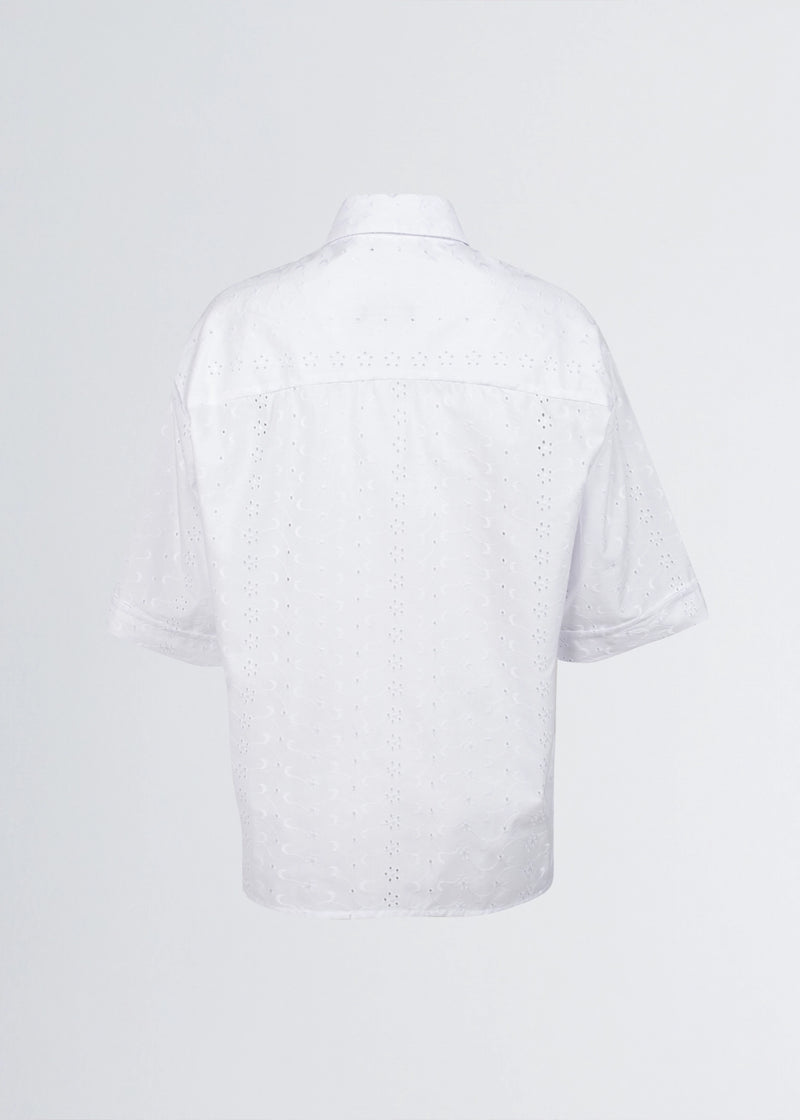 Paola T. Camicia In Cotone Sangallo