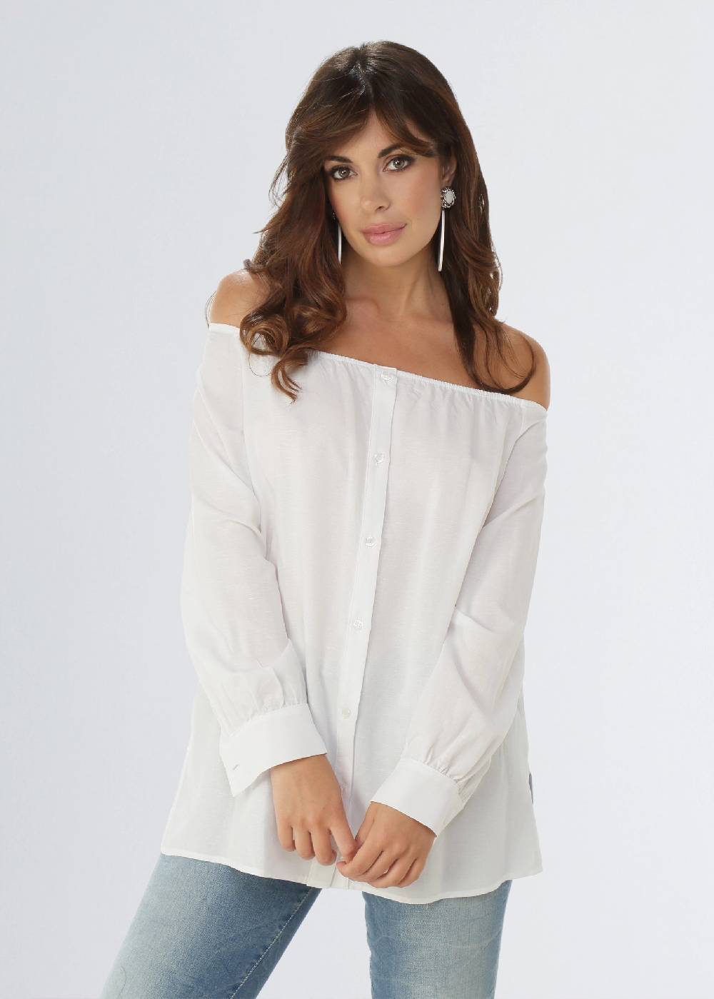 Paola T. Camicia in lino e viscosa