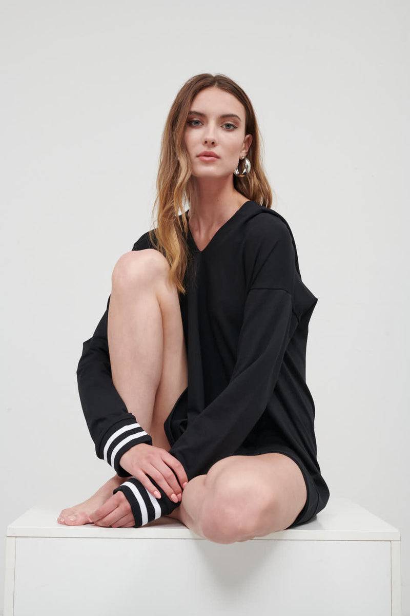 Paola T. Felpa Con Cappuccio Oversize