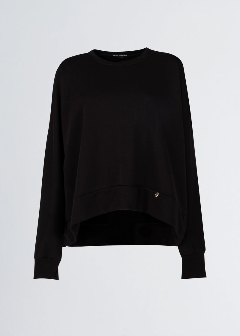 Paola T. Felpa Corta In Cotone Stretch