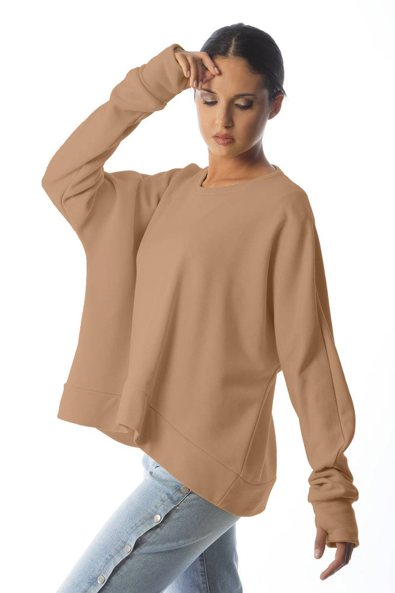 Paola T. Felpa Corta In Cotone Stretch