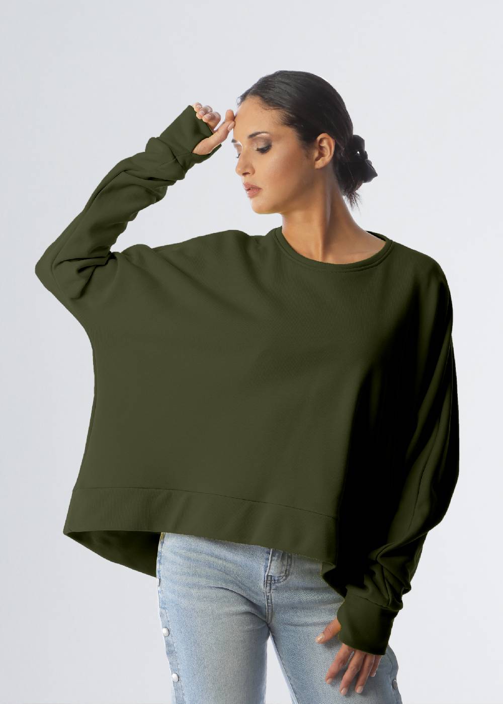 Paola T. Felpa corta in cotone stretch